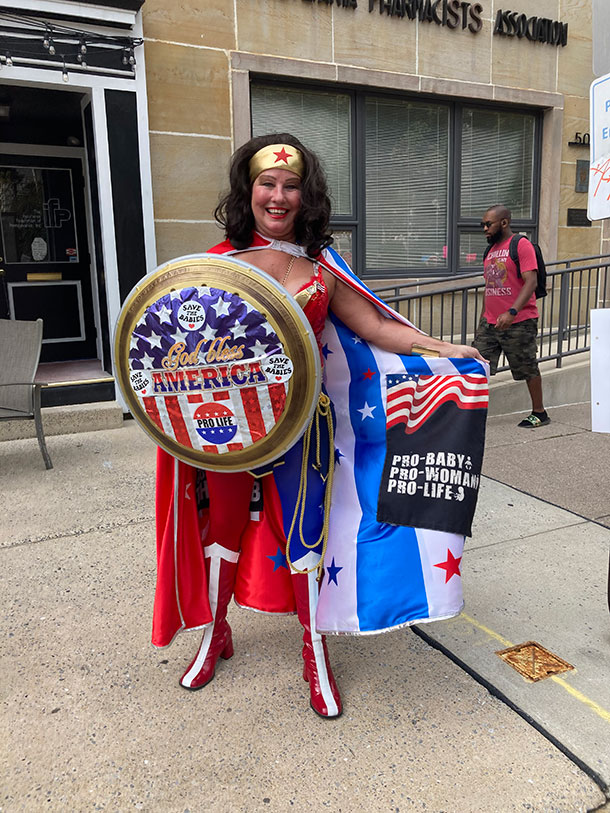 Tammy Milligan, an attendee from South Carolina dressed as Wonder Woman.