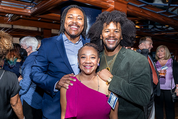 State Rep. Malcolm Kenyatta, husband Dr. Matthew Jordan-Miller and communications guru Sheila Simmons