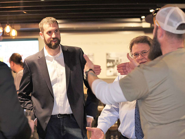 Hackenburg (left) and Tim McMaster (right), the Libertarian Party candidate for lieutenant governor.