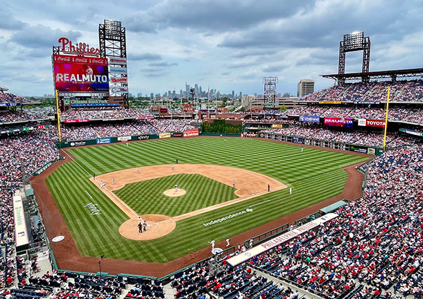 Citizen Banks Park is the home of the Philadelphia Phillies.