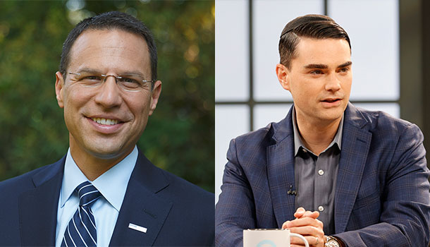 Gov.-elect Josh Shapiro & conservative political pundit Ben Shapiro.