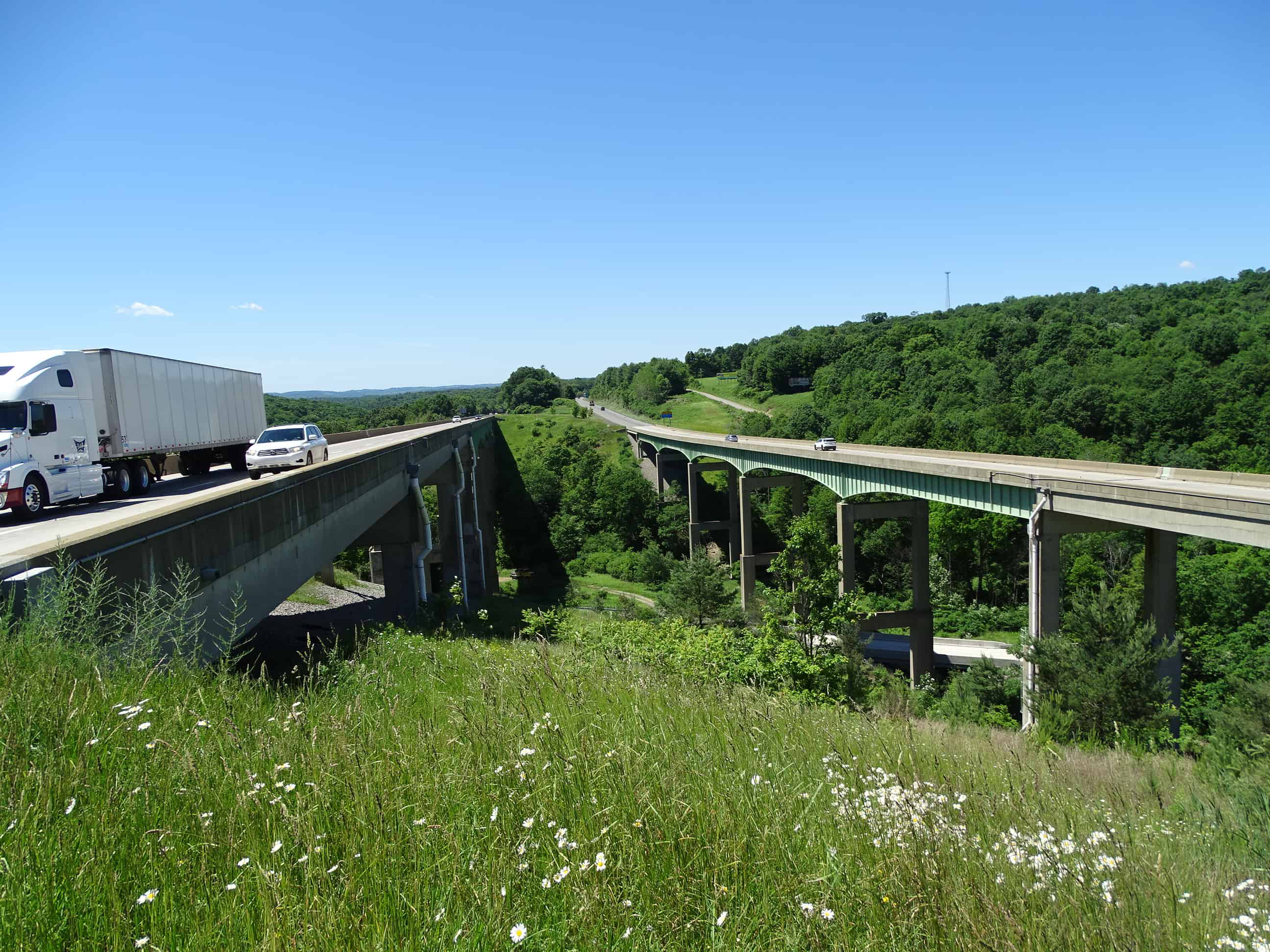 Construction on the Interstate 80 Canoe Creek Bridge located in Clarion County is expected to be completed in the fall of 2027.