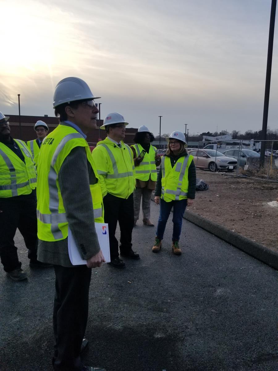 Rep. Greg Vitali tours a SEPTA combined heat and power plant.