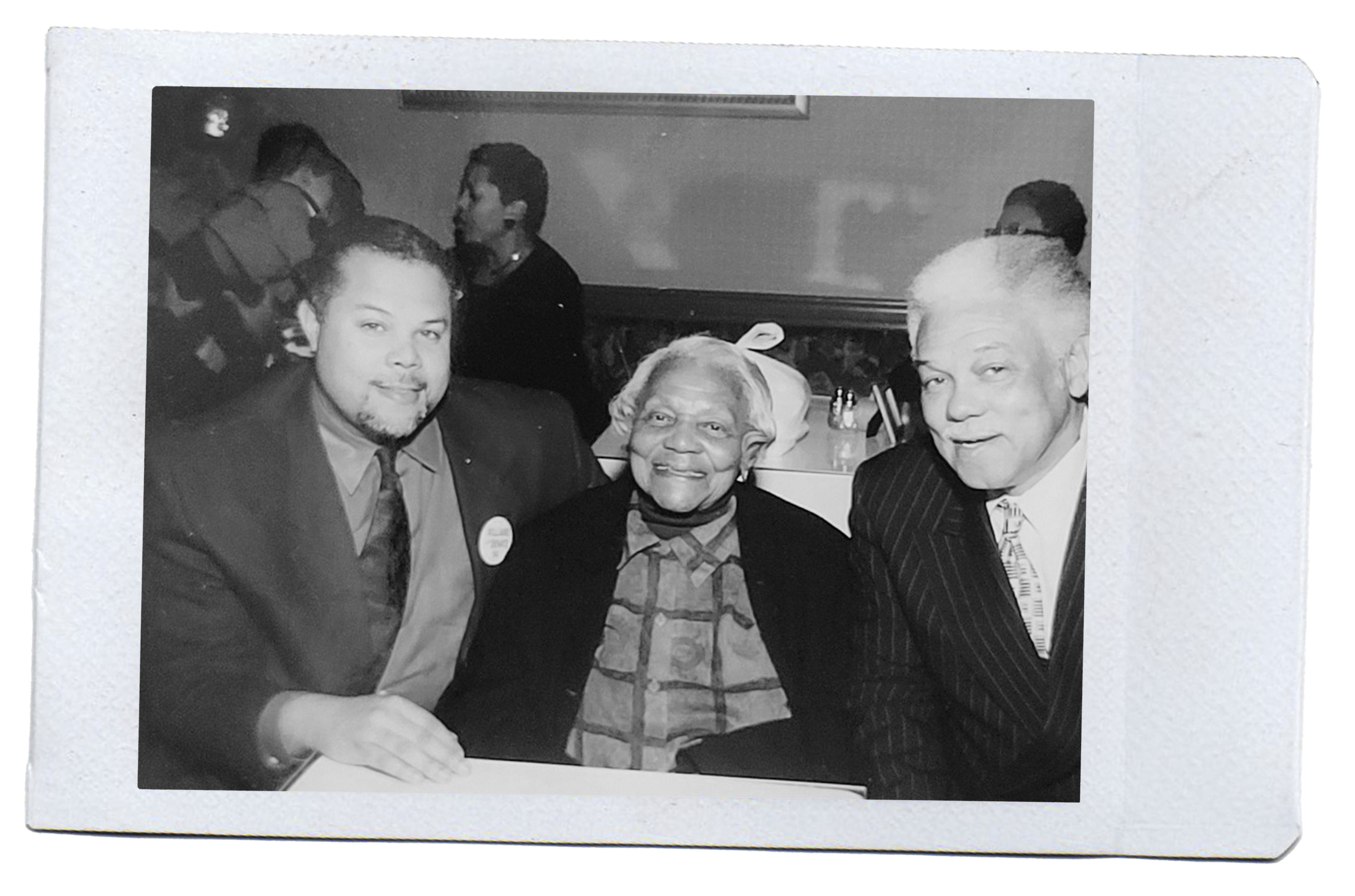 L-R: Anthony Williams, grandmother Frances Williams and dad Hardy Williams