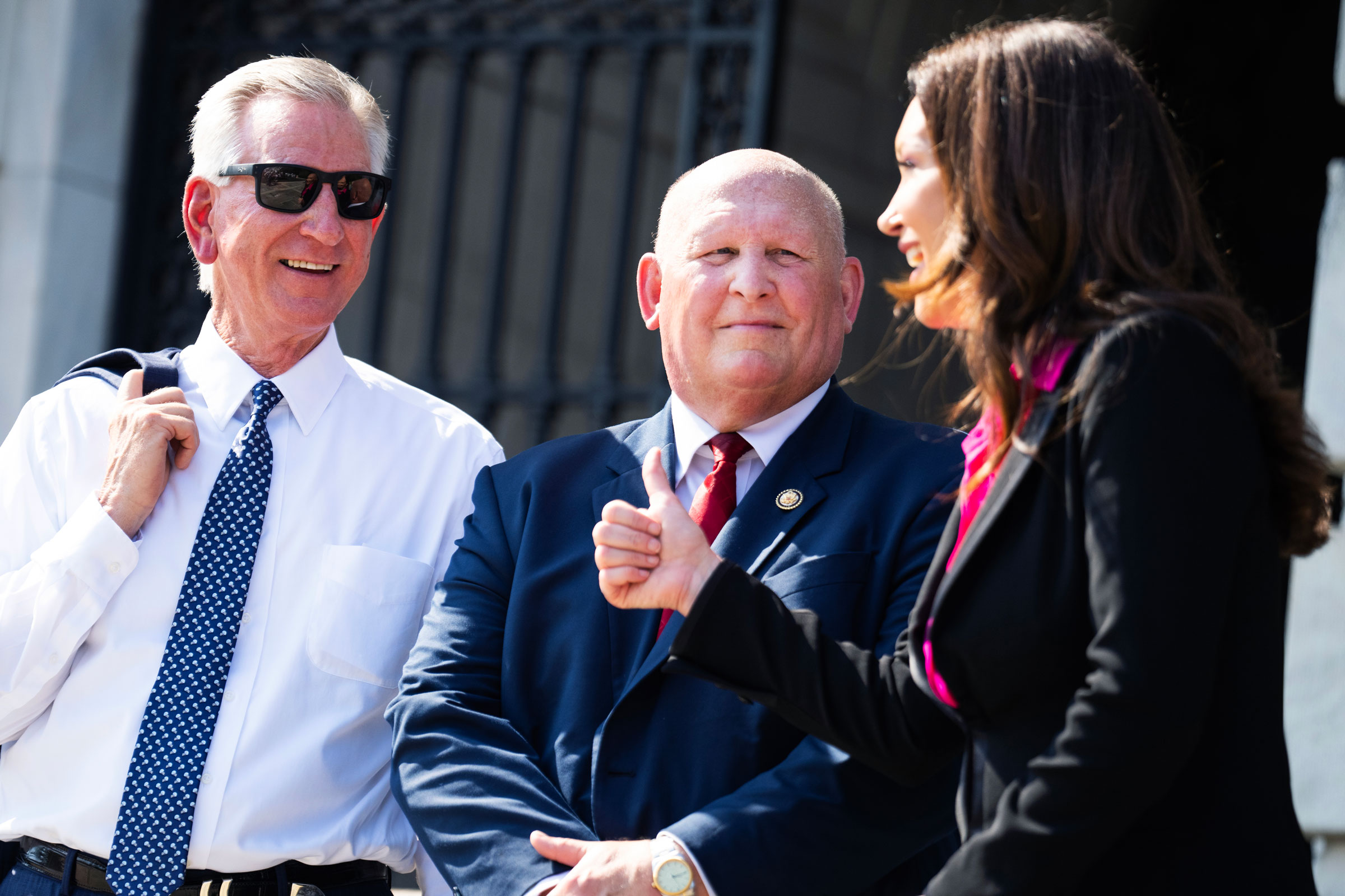 U.S. Sen. Tommy Tuberville, Thompson and Agriculture Secretary Brooke Rollins.