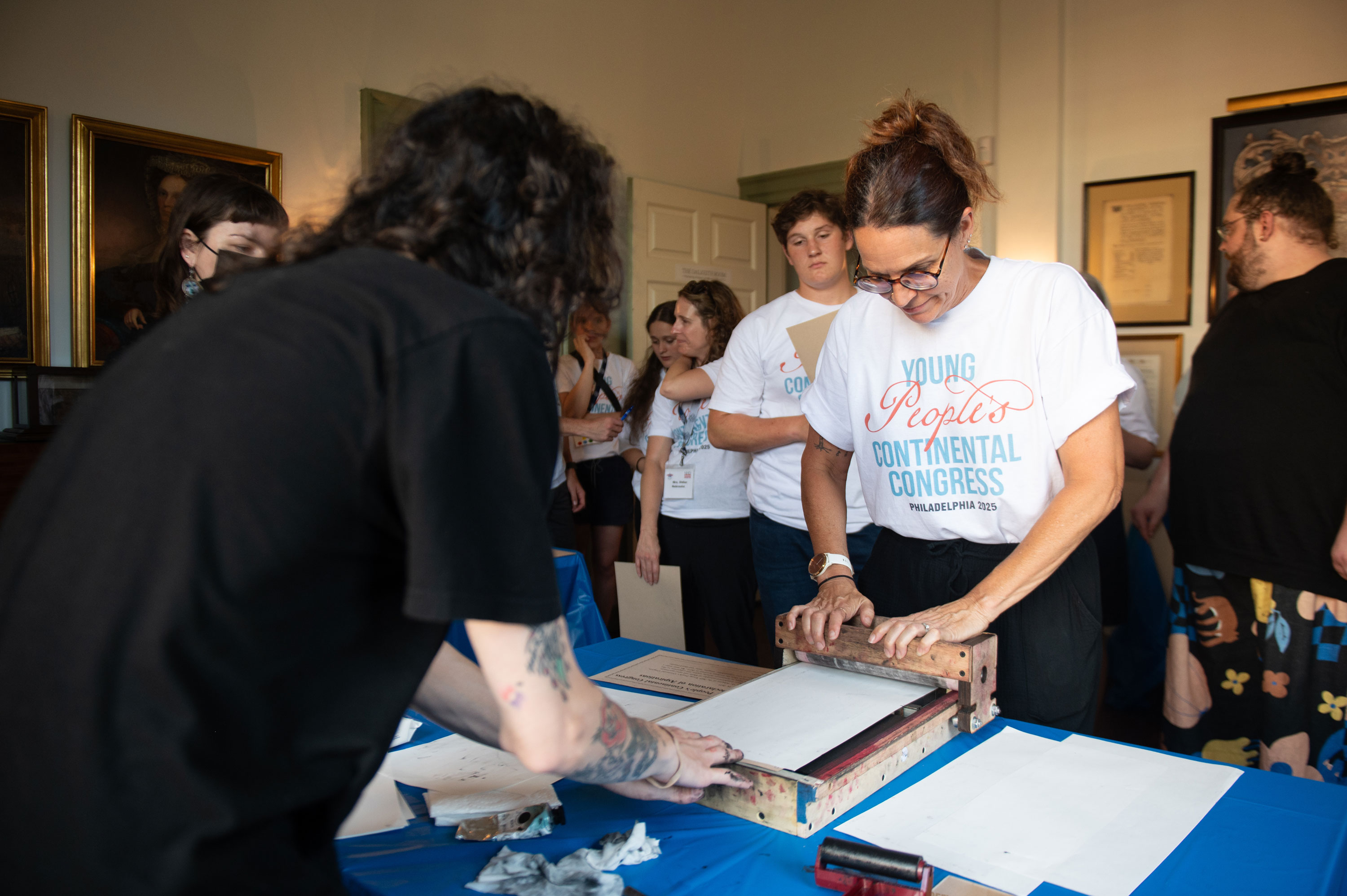 Mural Arts hosted a hands-on printmaking workshop in July 2025.