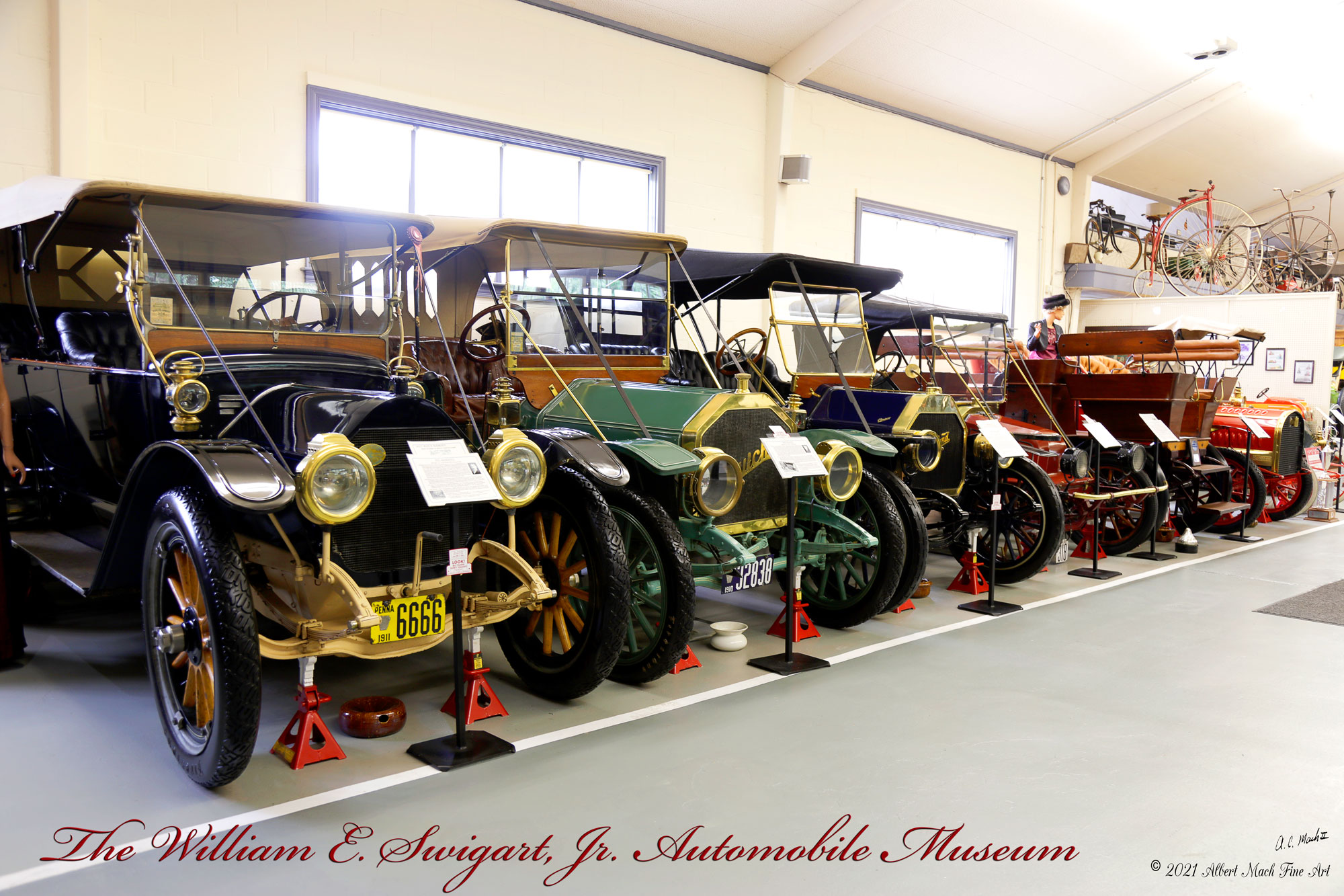 A snapshot of the 150-car collection showcased at the Swigart Museum.