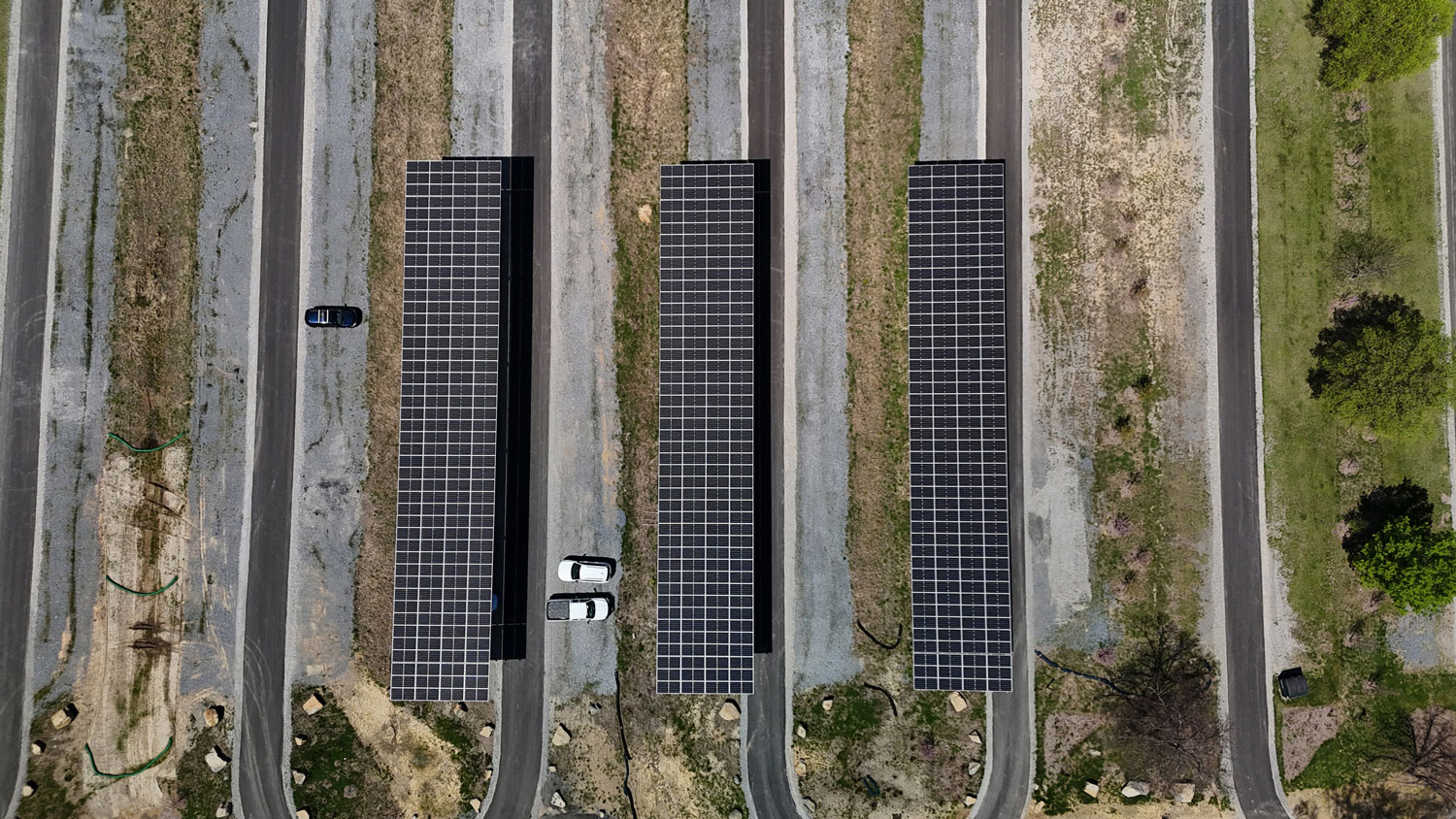 A solar array located at Gifford Pinchot State Park in Lewisberry, Pennsylvania.