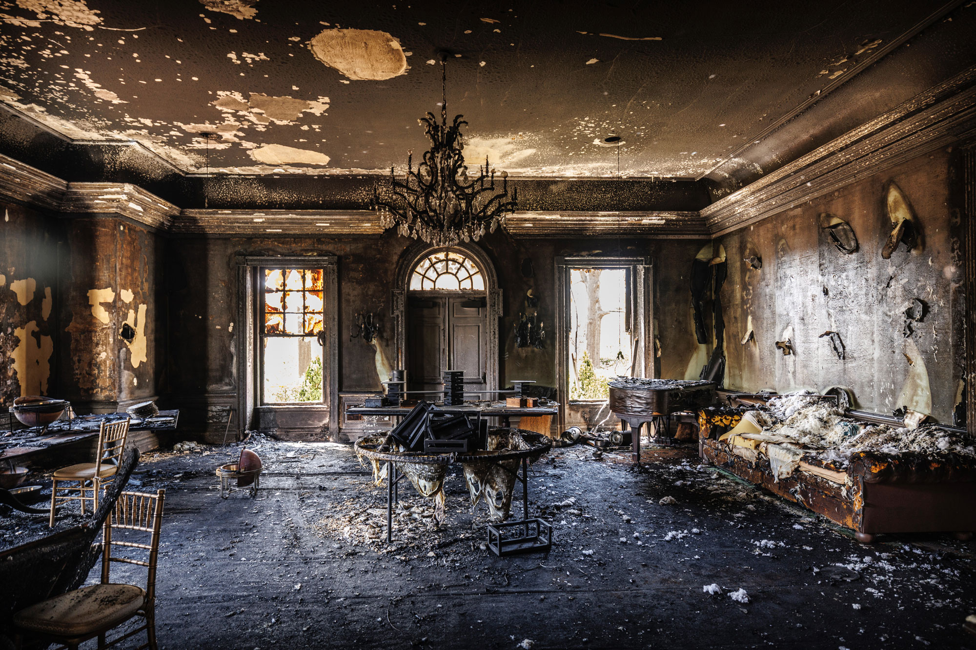 The Pennsylvania Governor’s Residence was damaged after an arsonist’s attack in April 2025.