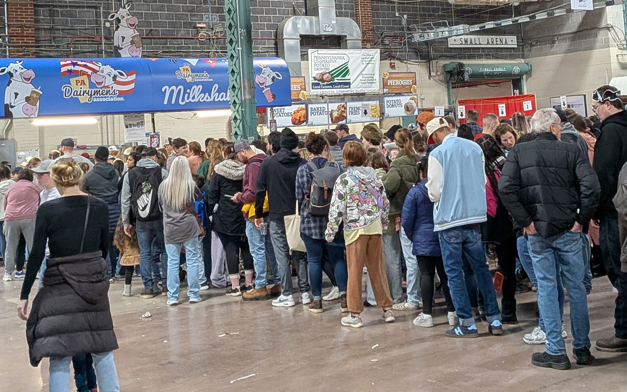 Lines for the PA Dairymen’s Association milkshakes