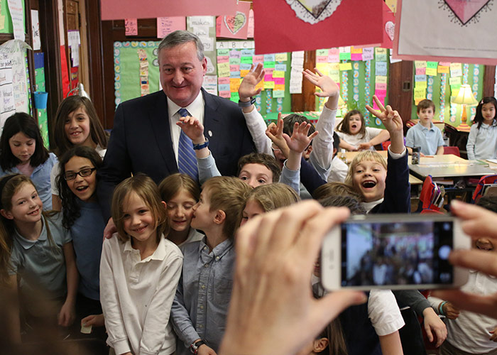 Jim Kenney at Meredith Elementary School