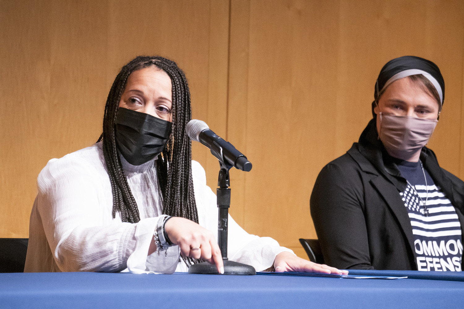 New Pennsylvania Project Executive Director Kadida Kenner and Veterans Organizing Institute Associate Sophia-Helene Mees de Tricht