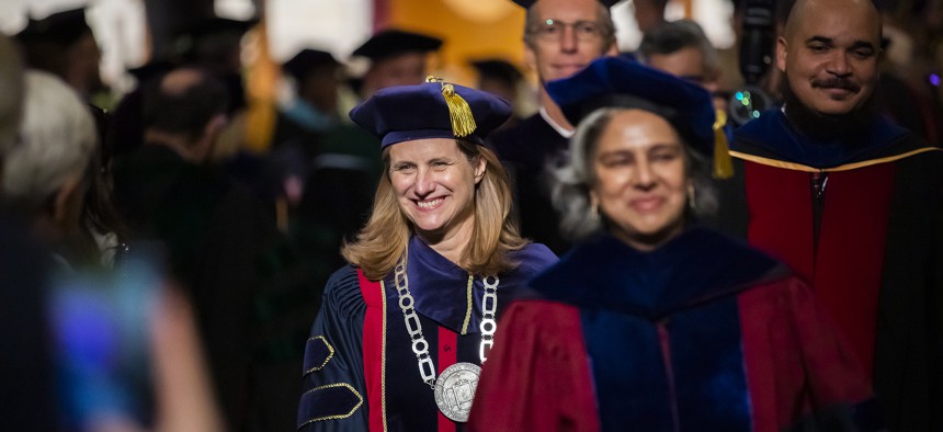 Elizabeth Magill at her inauguration as Penn president in 2022.