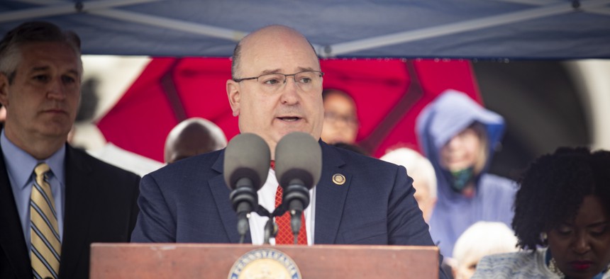 House Democrats speak at a gun control rally in 2022