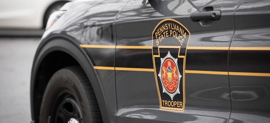 A Pennsylvania State Police vehicle