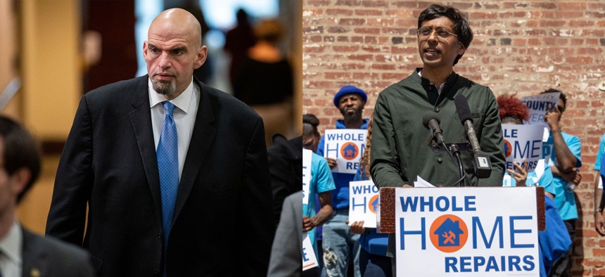 John Fetterman and Nikil Saval