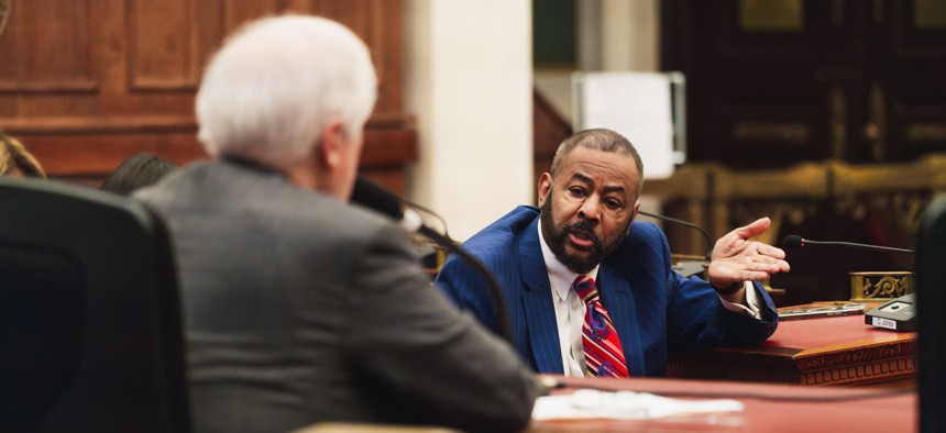 Councilmember Curtis Jones speaks during a Committee of the Whole on March 11, 2024