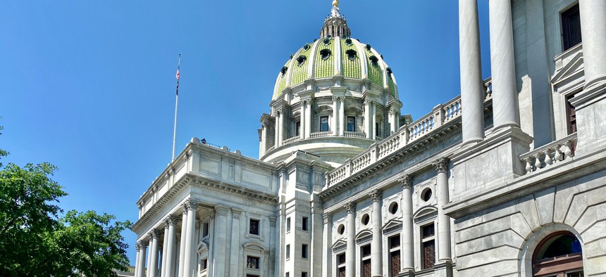 The Pennsylvania Capitol in Harrisburg.