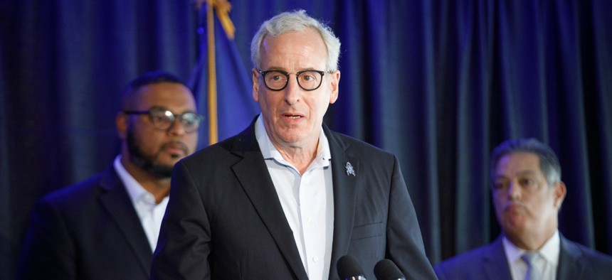 Democratic state Rep. Dan Frankel speaks at a July 2024 press conference in Pittsburgh.